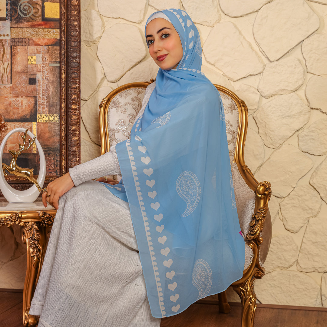 طرحة شيفون ديجيتال ٢متر - SC9073