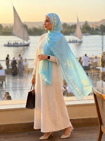 طرحة شيفون ديجيتال ٢متر *٧٠سم - SC9089