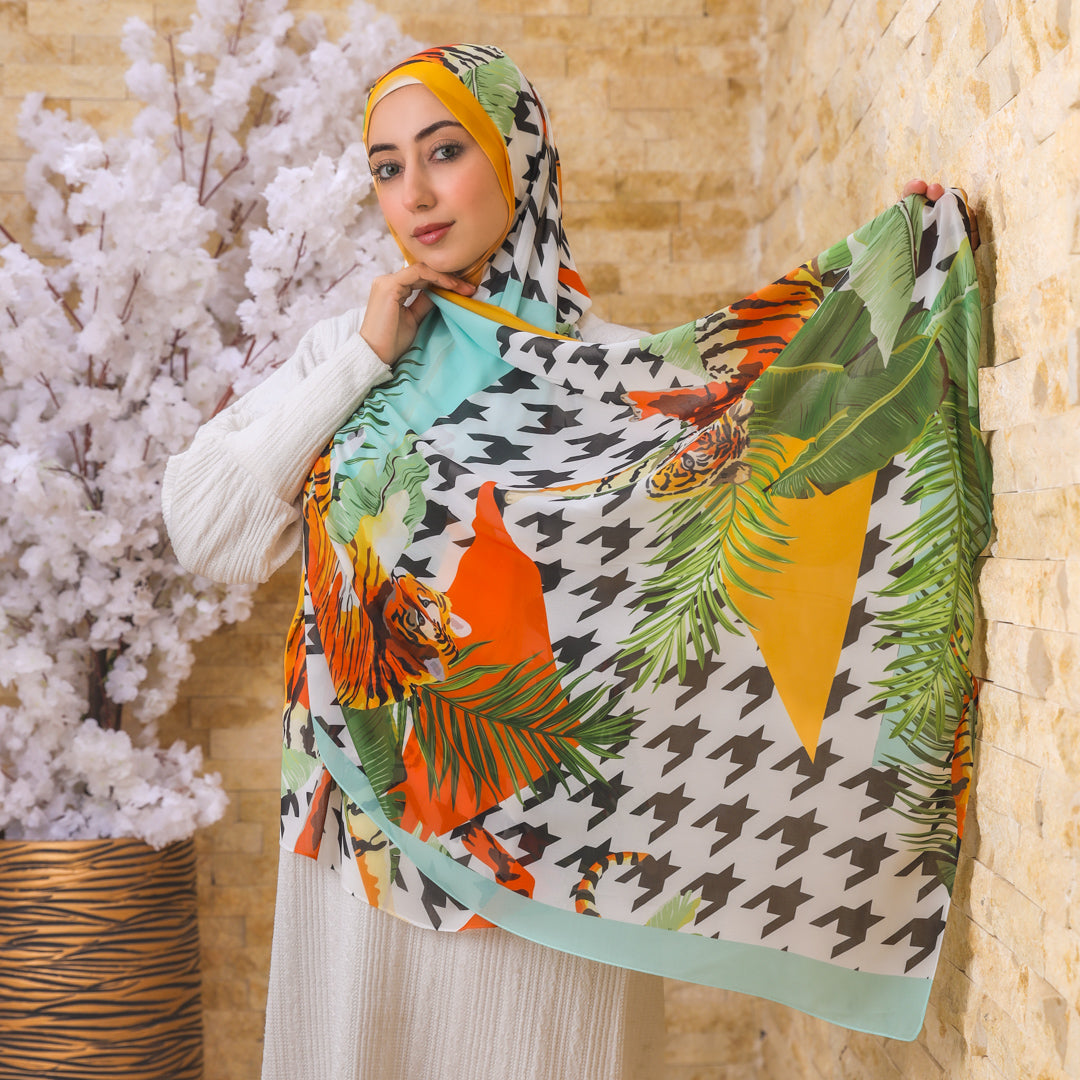 طرحة شيفون ديجيتال ٢متر - SC9090