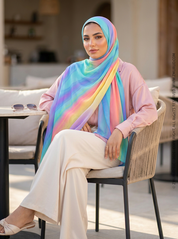 طرحة شيفون ديجيتال ٢متر *٧٠سم - SC9120
