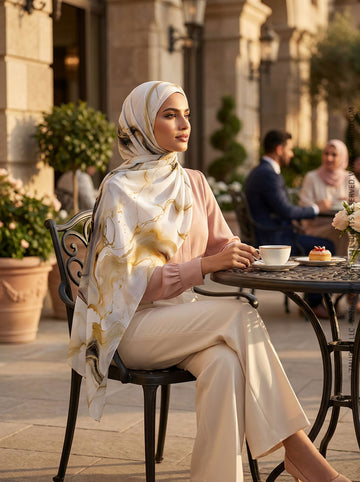 طرحة شيفون ديجيتال ٢متر *٧٠سم -SC9127
