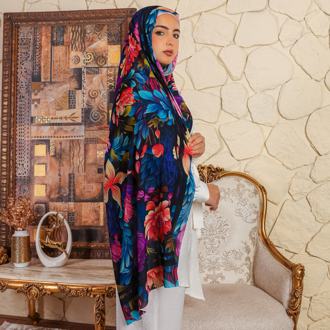 طرحة شيفون ديجيتال ٢متر *٧٠سم - SC9135