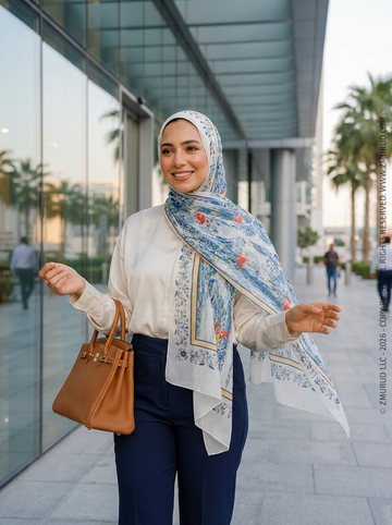 طرحة شيفون ديجيتال ٢متر *٧٠سم - SC9143