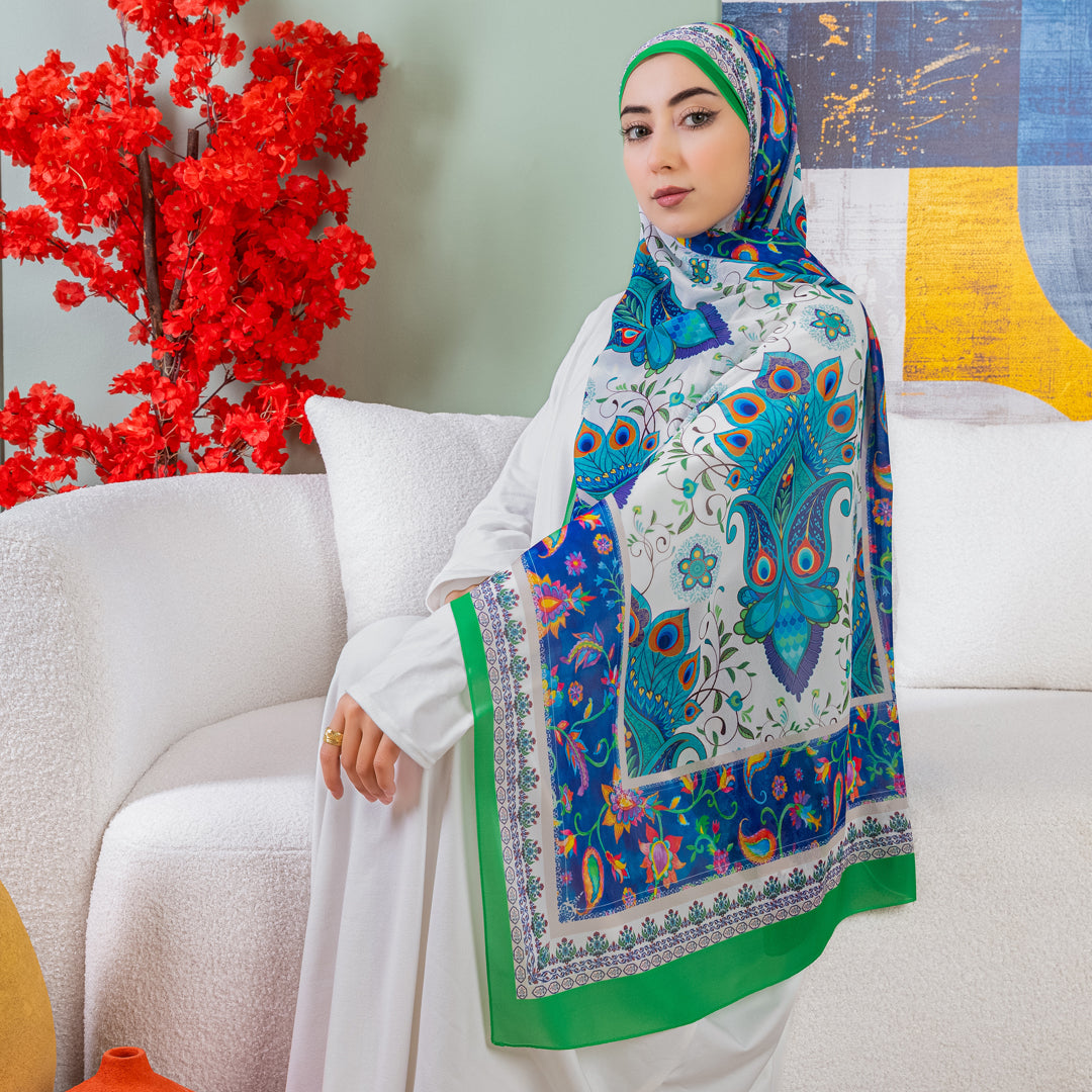 طرحة شيفون ديجيتال ٢متر *٧٠سم -SC9144