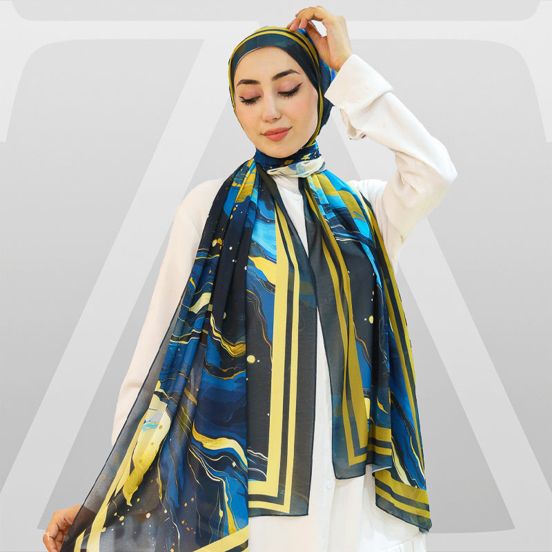 طرحة شيفون ديجيتال ٢متر *٧٠سم - SC9244