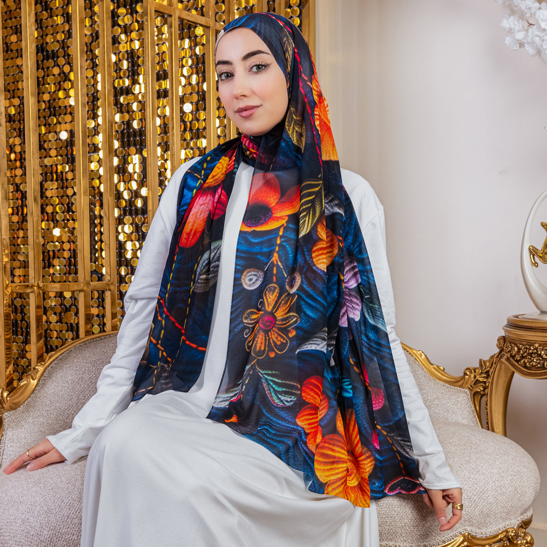طرحة شيفون ديجيتال ٢متر *٧٠سم - SC9252
