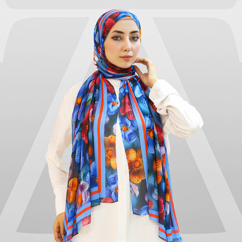 طرحة شيفون ديجيتال ٢متر - SC9256