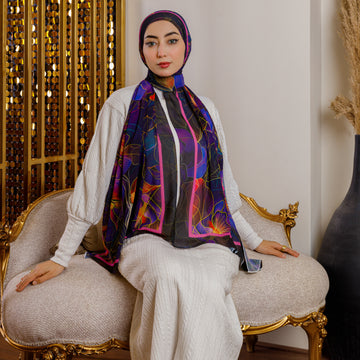 طرحة شيفون ديجيتال ٢متر *٧٠سمر - SC9262