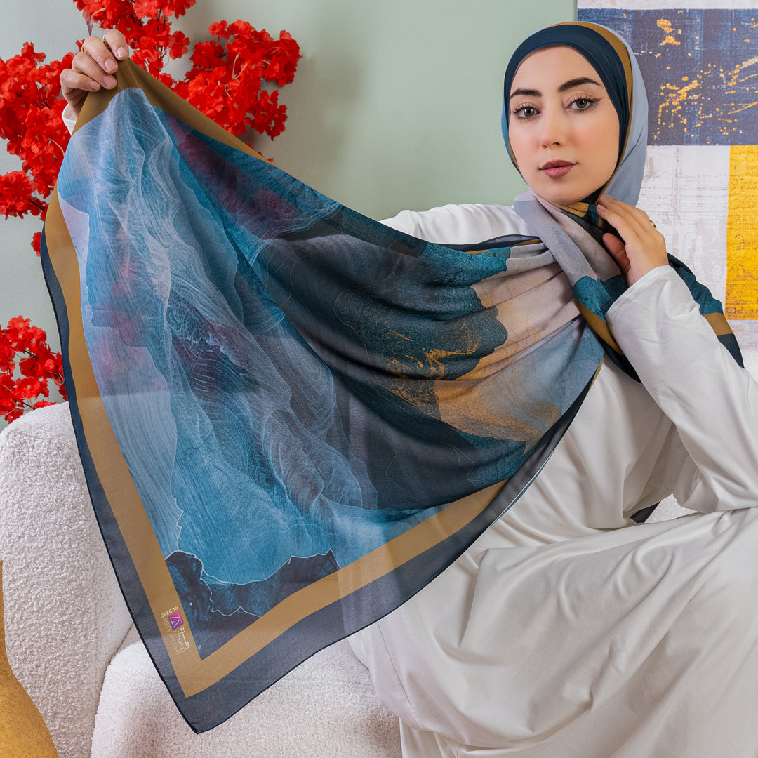 طرحة شيفون ديجيتال ٢متر *٧٠سم - SC9275
