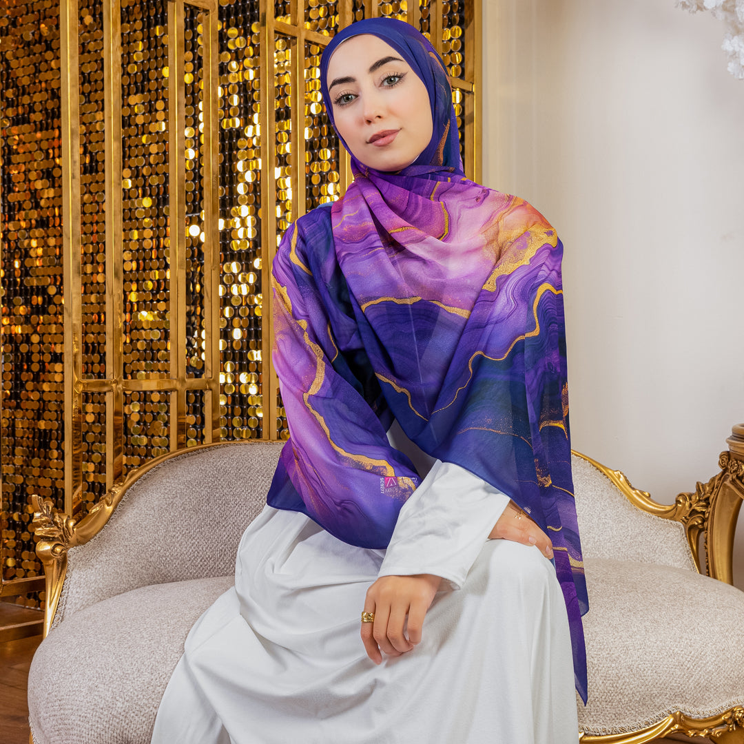طرحة شيفون ديجيتال ٢متر *٧٠سم - SC9277