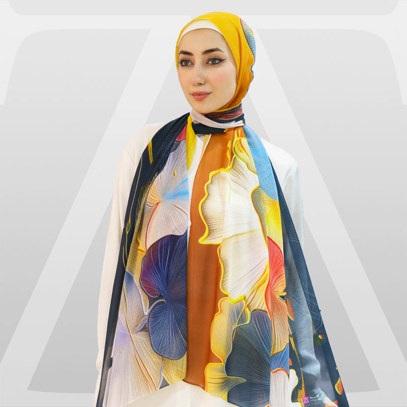 طرحة شيفون ديجيتال ٢متر *٧٠سم - SC9279