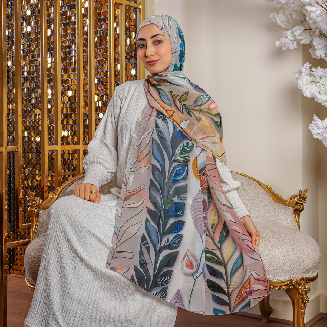 طرحة شيفون ديجيتال ٢متر *٧٠سم - SC9280
