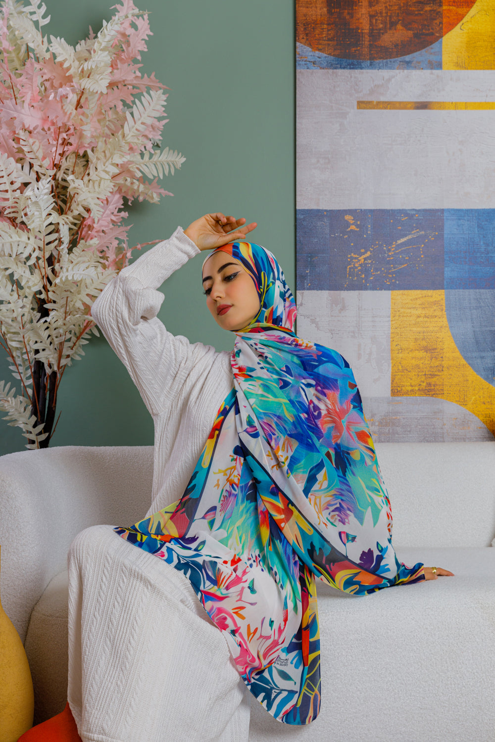 طرحة شيفون ديجيتال ٢متر - SC9281