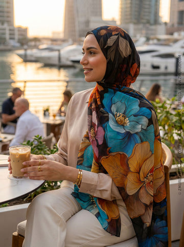 طرحة شيفون ديجيتال ٢متر *٧٠سم - SC9291