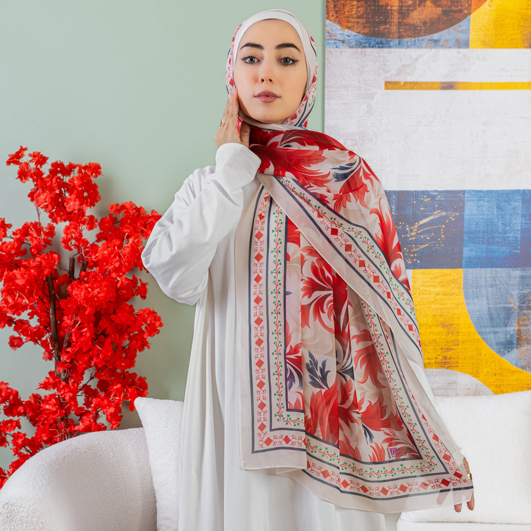 طرحة شيفون ديجيتال ٢متر - SC9295