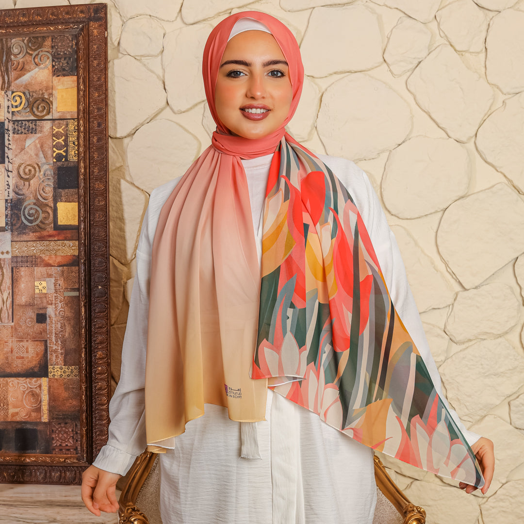 طرحة شيفون ديجيتال ٢متر - SC9308