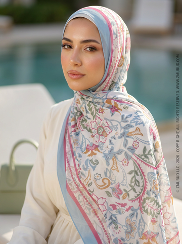 طرحة شيفون ديجيتال ٢متر *٧٠سم - SC9311