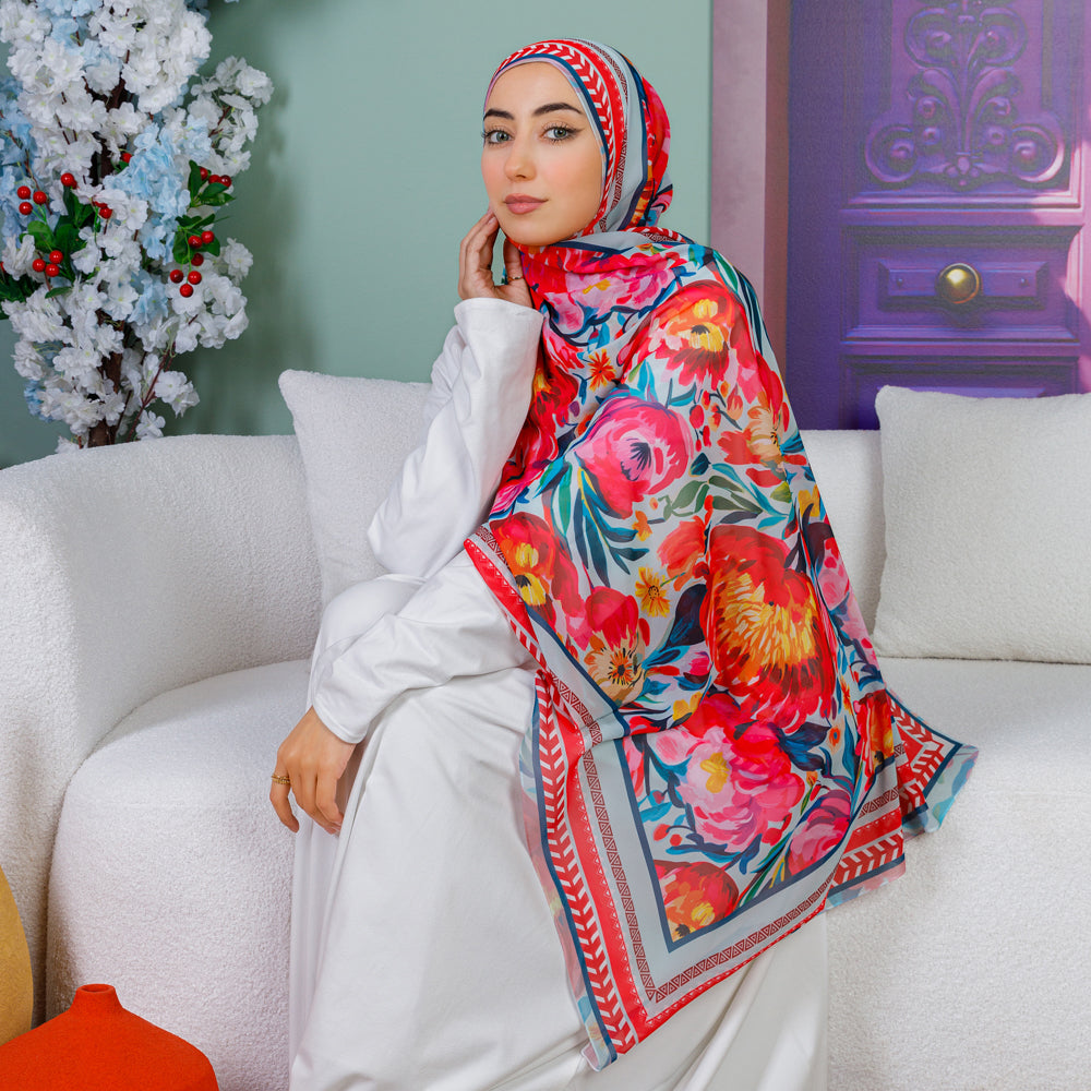طرحة شيفون ديجيتال ٢متر - SC9317