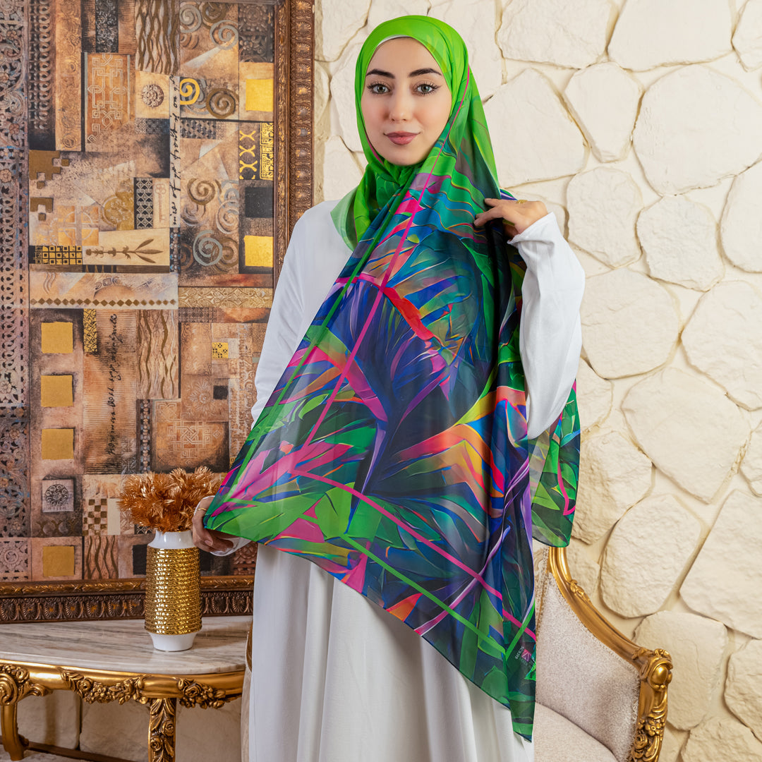 طرحة شيفون ديجيتال ٢متر *٧٠سم - SC9319