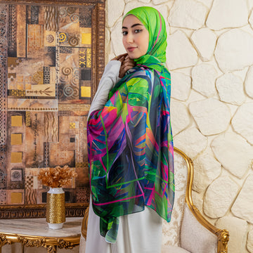 طرحة شيفون ديجيتال ٢متر *٧٠سم - SC9319