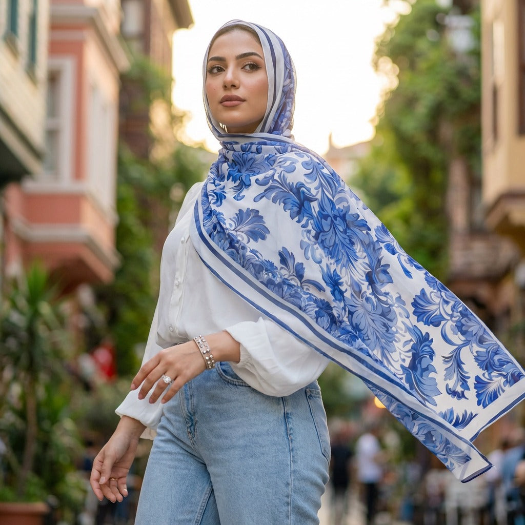 طرحة شيفون ديجيتال ٢متر *٧٠سم - SC9321