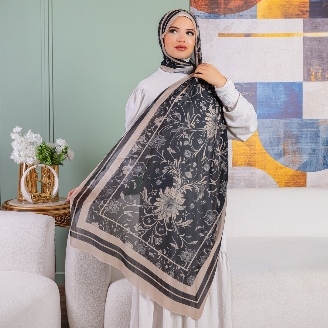 طرحة شيفون ديجيتال ٢متر -SC9325