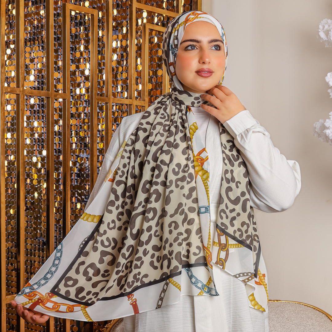 طرحة شيفون ديجيتال ٢متر *٧٠سم - SC8492