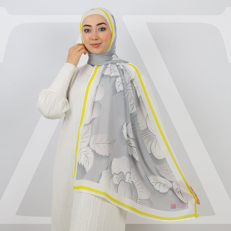 طرحة شيفون ديجيتال ١٨٠سم *٧٠سم - SCM100