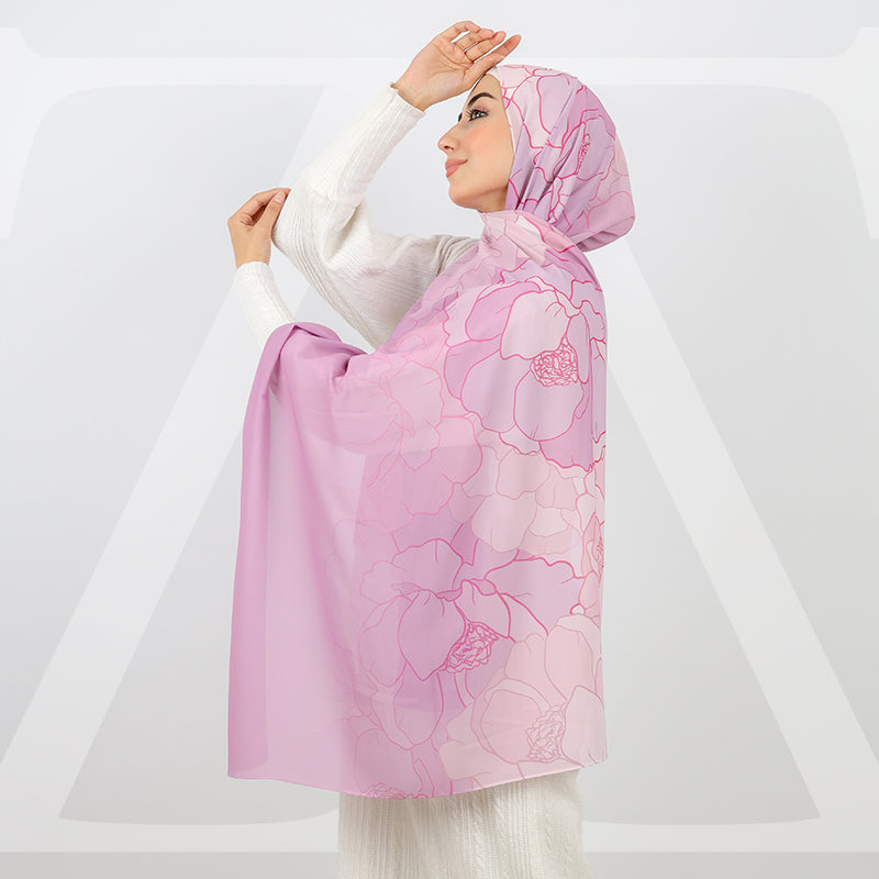 طرحة شيفون ديجيتال ١٨٠سم *٧٠سم - SCM101