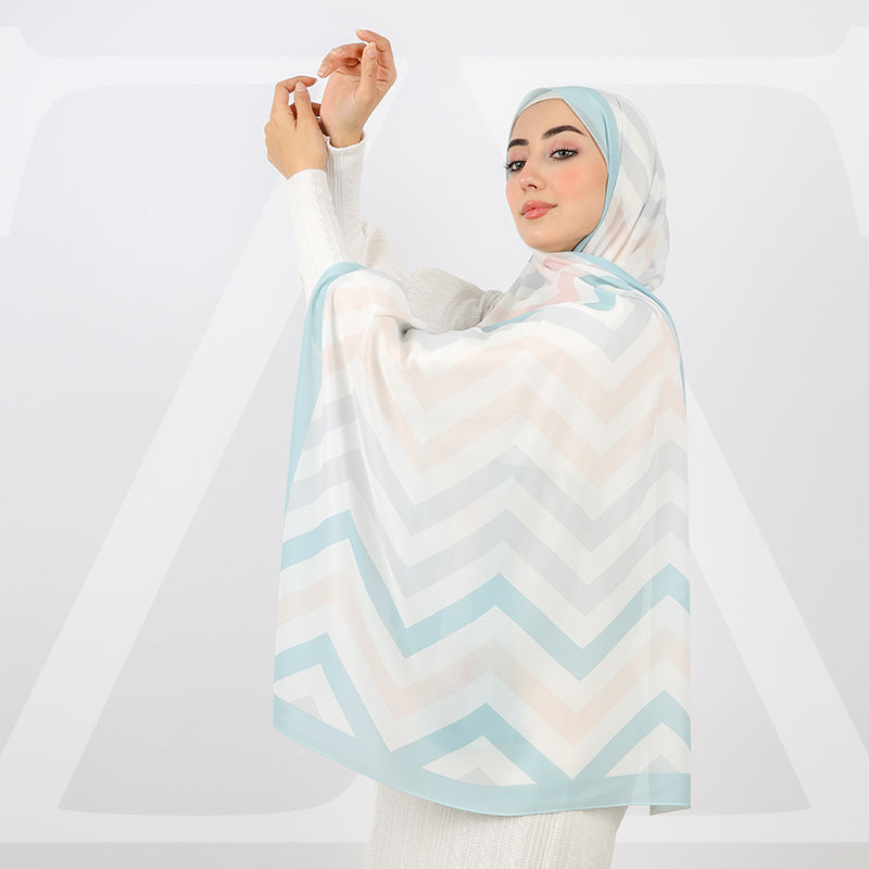 طرحة شيفون ديجيتال ١٨٠سم *٧٠سم - SCM103