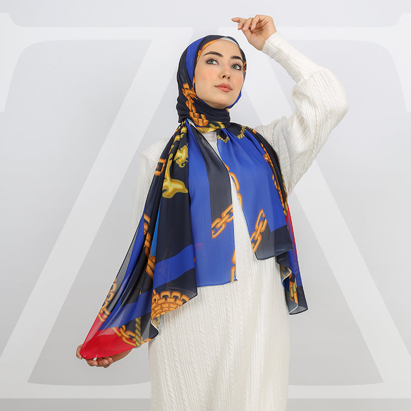 طرحة شيفون ديجيتال ١٨٠سم *٧٠سم - SCM127