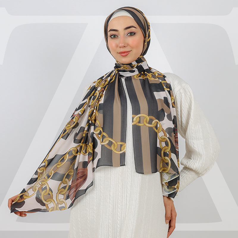 طرحة شيفون ديجيتال ١٨٠سم *٧٠سم - SCM141