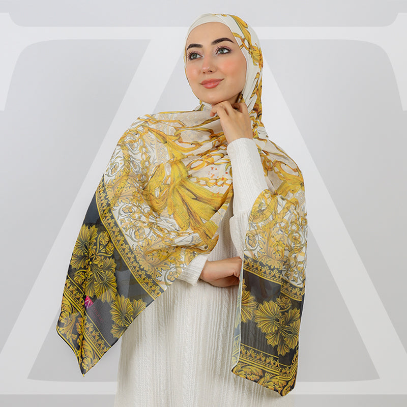 طرحة شيفون ديجيتال ١٨٠سم *٧٠سم - SCM146