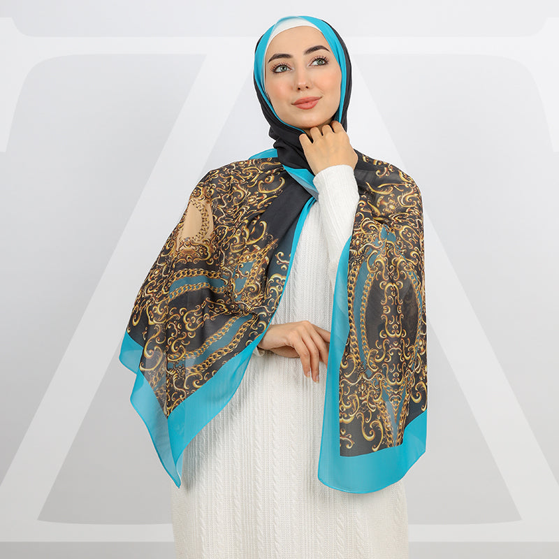 طرحة شيفون ديجيتال ١٨٠سم *٧٠سم - SCM148