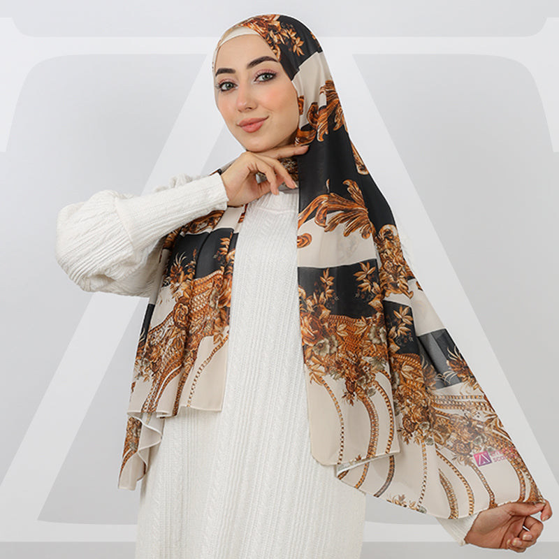 طرحة شيفون ديجيتال ١٨٠سم *٧٠سم - SCM151