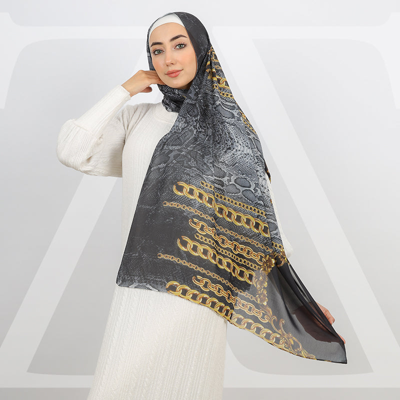 طرحة شيفون ديجيتال ١٨٠سم *٧٠سم - SCM168