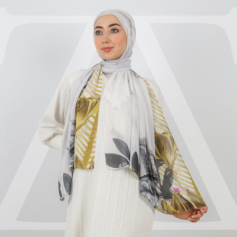 طرحة شيفون ديجيتال ١٨٠سم *٧٠سم -SCM178