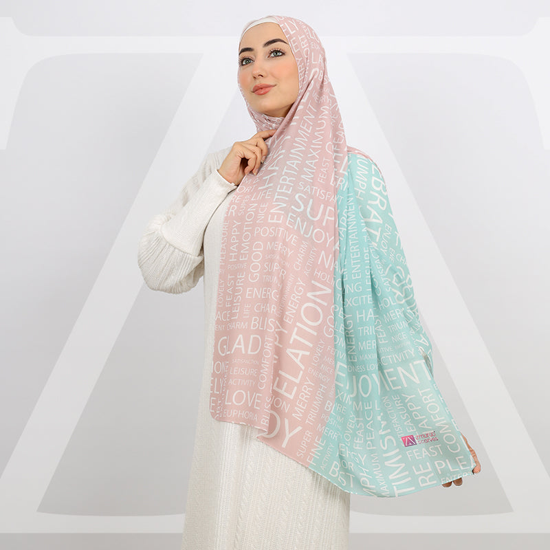 طرحة شيفون ديجيتال 180 - SCM435