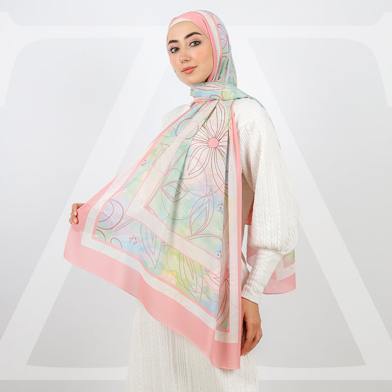 طرحة شيفون ديجيتال 180 - SCM476