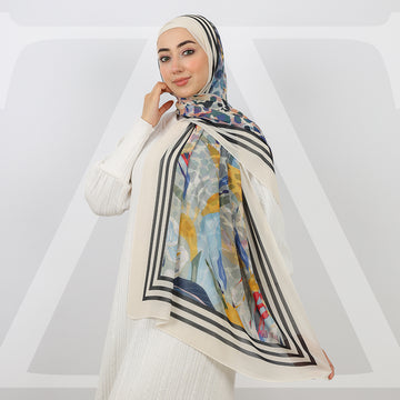 طرحة شيفون ديجيتال ١٨٠سم *٧٠سم - SCM499