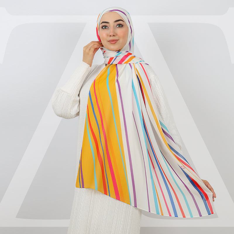 طرحة شيفون ديجيتال ١٨٠سم *٧٠سم - SCM507