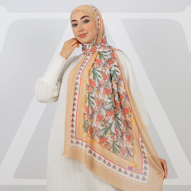 طرحة شيفون ديجيتال 180 - SCM522