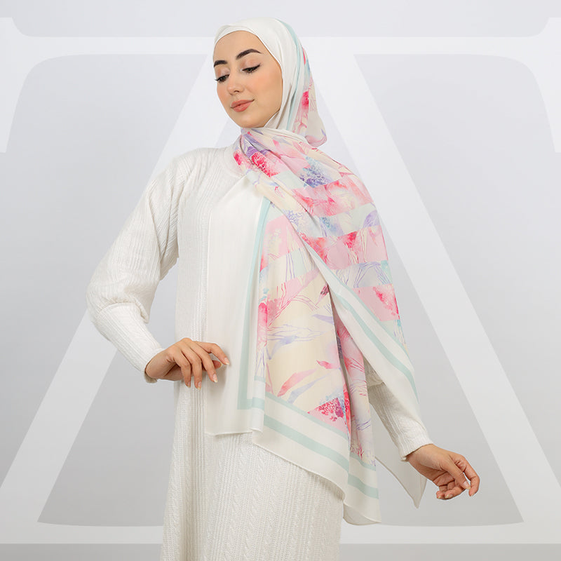 طرحة شيفون ديجيتال ١٨٠سم *٧٠سم - SCM536