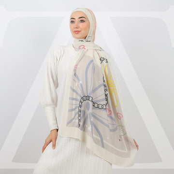 طرحة شيفون ديجيتال 180 - SCM541