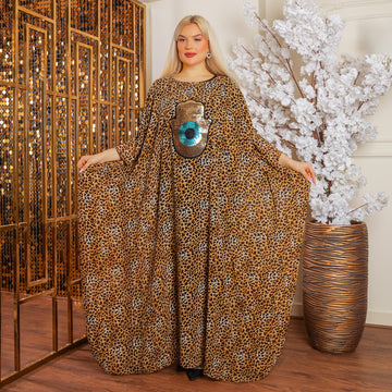 عباية دبي شيفون تطريز -SHT1056