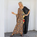 عباية شيفون وجوه  - Chiffon Faces Kaftan