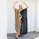 عباية شيفون وجوه  - Chiffon Faces Kaftan
