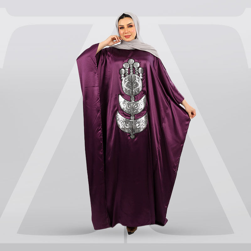 عباية دبي حرير ستان تطريز - STN5017