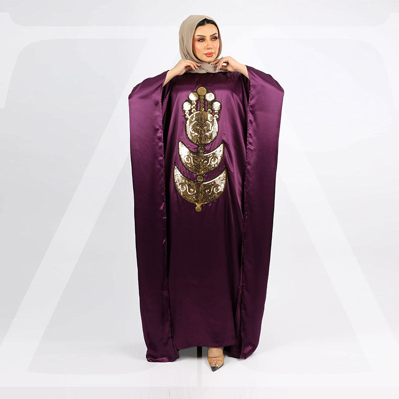 عباية دبي حرير ستان تطريز - STN5018