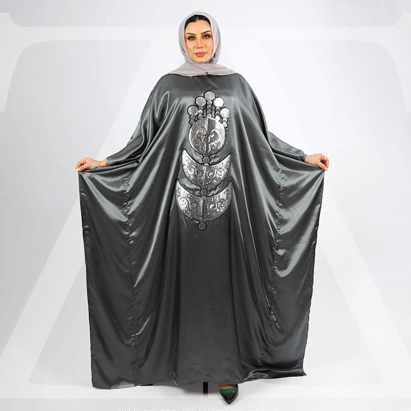 عباية دبي حرير ستان تطريز - STN5031